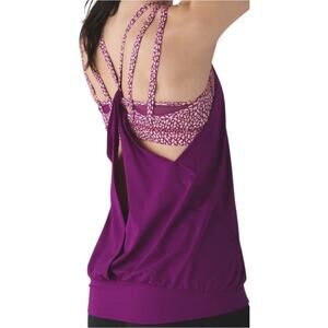 Lululemon Nouveau Limits Tank Regal Plum Miss Mosaic Peach Fuzz Regal Plum 4